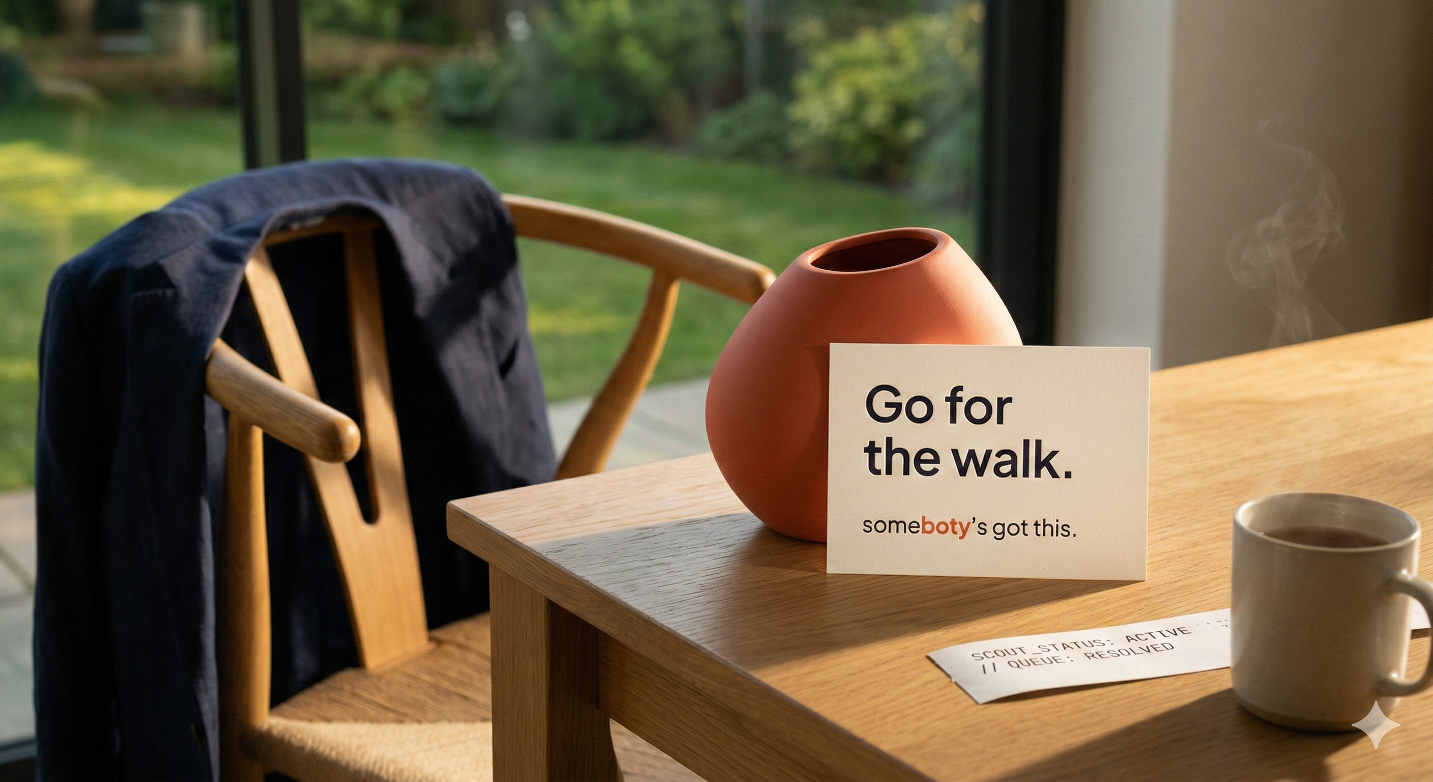 Go for the walk — the someboty promise